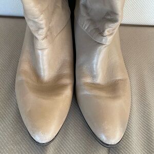 Nine West slip on mid calf high boot - tan